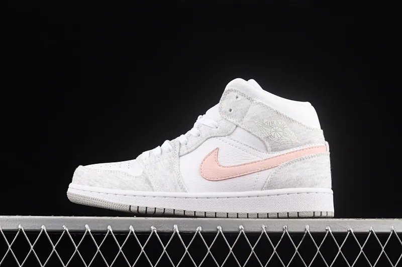 All Categories Air Jordan Jordan Series Basketball Shoes Air Jordan 1 Mid Air Jordan 1 Mid AJ1 Joe 1 White Gray Pink Mid-top Cultural Basketball Shoes DN4045-001